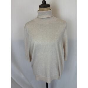 NWT Soya Concept Boutique Oatmeal Short Sleeve Sweater SZ XXL #0515